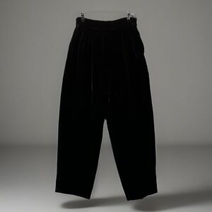 Vintage Velvet Barrel Leg Pants 8 Silk/Rayon 90s Whimsigoth Glam Baggy Tapered